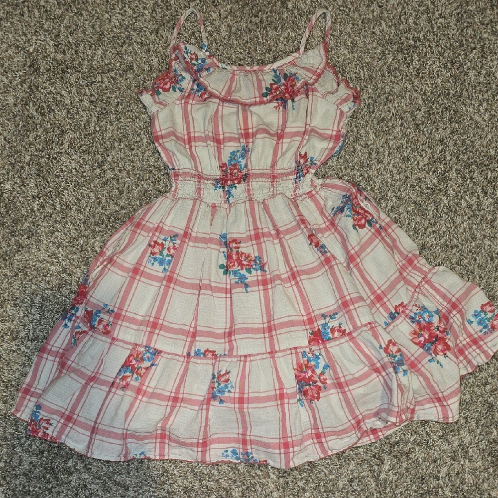 Polo by Ralph Lauren Pink Plaid Floral Sundress